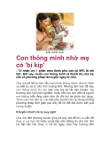 Con thông minh nhờ mẹ có 'bí kíp'