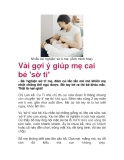  Vài gợi ý giúp mẹ cai bé 'sờ ti'