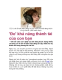 'Đo' khả năng thành tài của con bạn