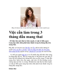  Việc cần làm trong 3 tháng đầu mang thai