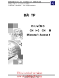 CHUYÊN ĐỀ CHỨNG CHỈ B Microsoft Access 1