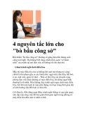 4 nguyên tắc lớn cho "bà bầu công sở"