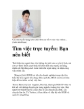  Tìm việc trực tuyến: Bạn nên biết