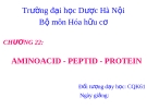 AMINOACID - PEPTID - PROTEIN