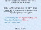 Chuyên đề: “Quy trình sản xuất bia với 30% nguyên liệu thay thế là gạo”