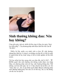 Sinh thường không đau: Nên hay không?