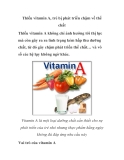 Thiếu vitamin A, trẻ bị phát triển chậm về thể chất