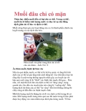 Muối đâu chỉ có mặn 