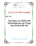 Vận dụng các chính sách Marketing-mix tại Trung tâm Du lịch Hà Nội