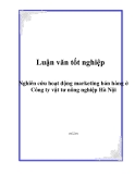 Luận văn: Nghiên cứu hoạt động marketing bán hàng ở Công ty vật tư nông nghiệp Hà Nội