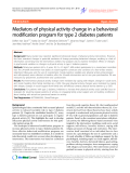 Báo cáo y học: "Mediators of physical activity change in a behavioral modification program for type 2 diabetes patients"