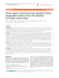 Báo cáo y học: "Social support and leisure-time physical activity: longitudinal evidence from the Brazilian Pró-Saúde cohort study"