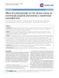 Báo cáo y học: "Effect of corticosteroids on the clinical course of community-acquired pneumonia: a randomized controlled trial"