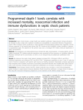 Báo cáo y học: " Programmed death-1 levels correlate with increased mortality, nosocomial infection and immune dysfunctions in septic shock patients"