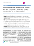 Báo cáo y học: "Acquired bloodstream infection in the intensive care unit: incidence and attributable mortality"