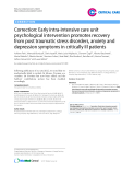 Báo cáo y học: " Correction: Early intra-intensive care unit psychological intervention promotes recovery from post traumatic stress disorders, anxiety and depression symptoms in critically ill patients"