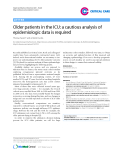 Báo cáo y học: " Older patients in the ICU: a cautious analysis of epidemiologic data is required"