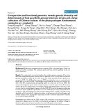 Báo cáo y học: " Comparative and functional genomics reveals genetic diversity and determinants of host specificity among reference strains and a large collection of Chinese isolates of the"