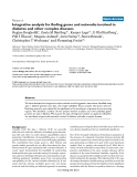 Báo cáo y học: "Integrative analysis for finding genes and networks involved in diabetes and other complex diseases"