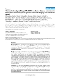 Báo cáo y học: " Transcriptional profiling of MnSOD-mediated lifespan extension in Drosophila reveals a species-general network of aging and metabolic genes"