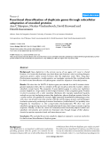 Báo cáo y học: " Functional diversification of duplicate genes through subcellular adaptation of encoded proteins"