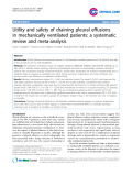 Báo cáo y học: "Utility and safety of draining pleural effusions in mechanically ventilated patients: a systematic review and meta-analysis"