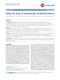 Báo cáo y học: ": Endothelial Sizing the lung of mechanically ventilated patients"