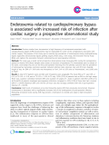 Báo cáo y học: " Endothelial Endotoxemia related to cardiopulmonary bypass is associated with increased risk of infection after cardiac surgery: a prospective observational stud"