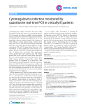 Báo cáo y học: "Endothelial Cytomegalovirus infection monitored by quantitative real-time PCR in critically ill patients"