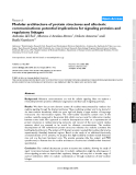 Báo cáo y học: "Modular architecture of protein structures and allosteric communications: potential implications for signaling proteins and regulatory linkages"