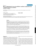 Báo cáo y học: "Bias in phylogenetic tree reconciliation methods: implications for vertebrate genome evolution"