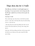 Thực đơn cho bé 1-3 tuổi