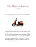 Những điều cần biết về xe tay ga Scooter