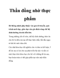 Thần đồng nhờ thực phẩm