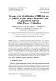 Báo cáo sinh học: " Genome-wide identiﬁcation of QTL for age at puberty in gilts using a large intercross F2 population between White Duroc · Erhualian"