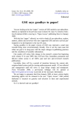 Báo cáo sinh học: "GSE says goodbye to paper!"