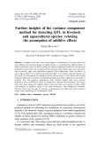 Báo cáo sinh học: " Further insights of the variance component method for detecting QTL in livestock and aquacultural species: relaxing the assumption of additive effects"