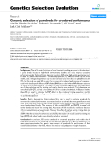 Báo cáo sinh học: " Genomic selection of purebreds for crossbred performance"