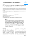 Báo cáo sinh học: " Duck (Anas platyrhynchos) linkage mapping by AFLP fingerprinting"