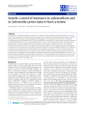 Báo cáo sinh học: " Genetic control of resistance to salmonellosis and to Salmonella carrier-state in fowl: a review"