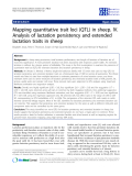 Báo cáo sinh học: " Mapping quantitative trait loci (QTL) in sheep. IV. Analysis of lactation persistency and extended lactation traits in sheep"