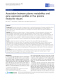 Báo cáo sinh học: "Association between plasma metabolites and gene expression profiles in five porcine endocrine tissues"