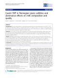 Báo cáo sinh học: "Casein SNP in Norwegian goats: additive and dominance effects on milk composition and quality"