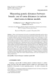 Báo cáo sinh học: " Measuring genetic distances between breeds: use of some distances in various short term evolution models"