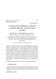 Báo cáo sinh học: "Assessing the contribution of breeds to genetic diversity in conservation schemes"