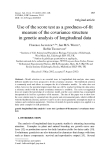 Báo cáo sinh học: "Use of the score test as a goodness-of-ﬁt measure of the covariance structure in genetic analysis of longitudinal data"