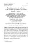 Báo cáo sinh học: " Genetic parameters for resistance to the Salmonella abortusovis vaccinal strain Rv6 in sheep"