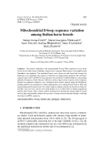 Báo cáo sinh học: "Mitochondrial D-loop sequence variation among Italian horse breeds"