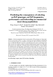 Báo cáo sinh học: " Predicting the consequences of selecting on PrP genotypes on PrP frequencies, performance and inbreeding in commercial meat sheep populations"