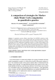 Báo cáo sinh học: " A comparison of strategies for Markov chain Monte Carlo computation in quantitative genetics"